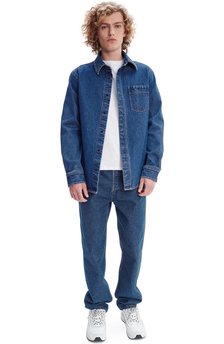 A.P.C. Cyril Denim Button-Up Overshirt, Alternate, color,