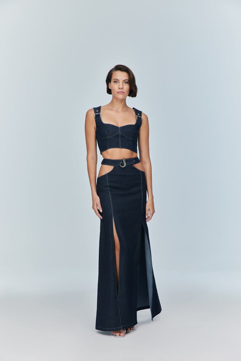 Vonk Belted Top, Alternate, color, Ever Blue