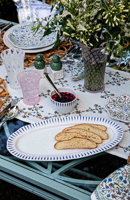 Juliska Sitio Stripe Hostess Tray In Delft Blue