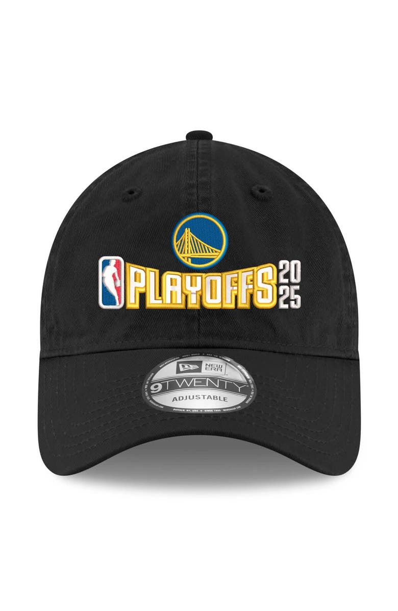 New Era Men's New Era Black Golden State Warriors 2025 NBA Playoffs 9TWENTY Adjustable Hat, Alternate, color,