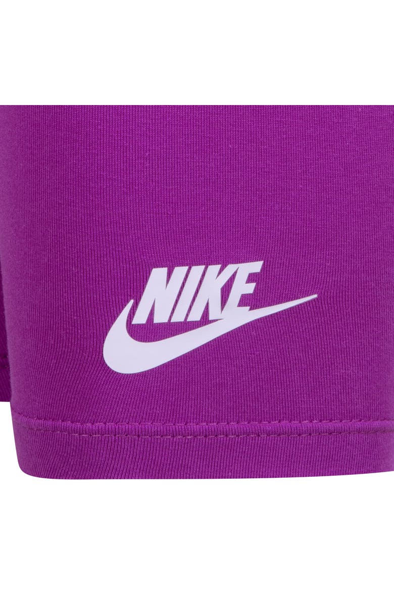 Nike Kids' Graphic T-Shirt & Bike Shorts Set, Alternate, color, Vivid Purple