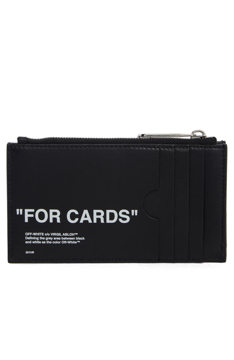 off-white カードケース Off-White For Cards Zip Leather Card Case | Nordstromrack
