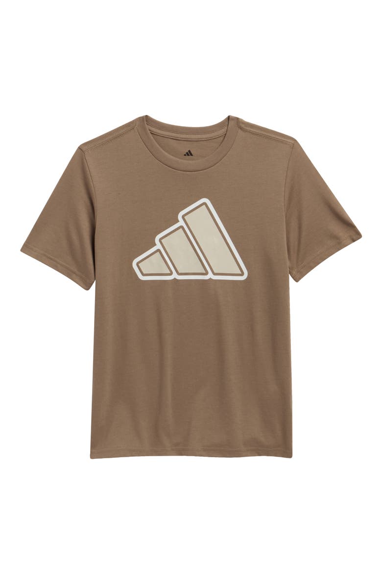 Kids' Two Tone Logo T-Shirt, Main, color, KHAKI