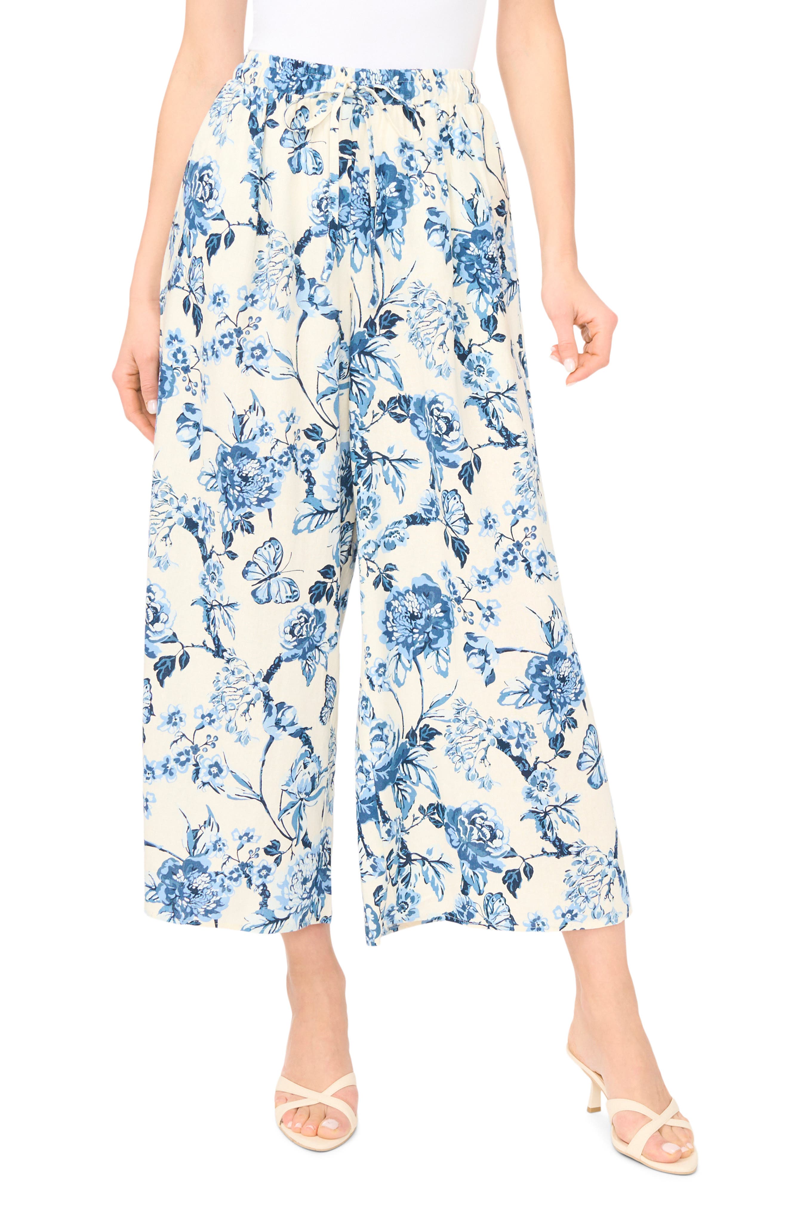 Ted Baker Drawstring Crop Wide Leg Pants