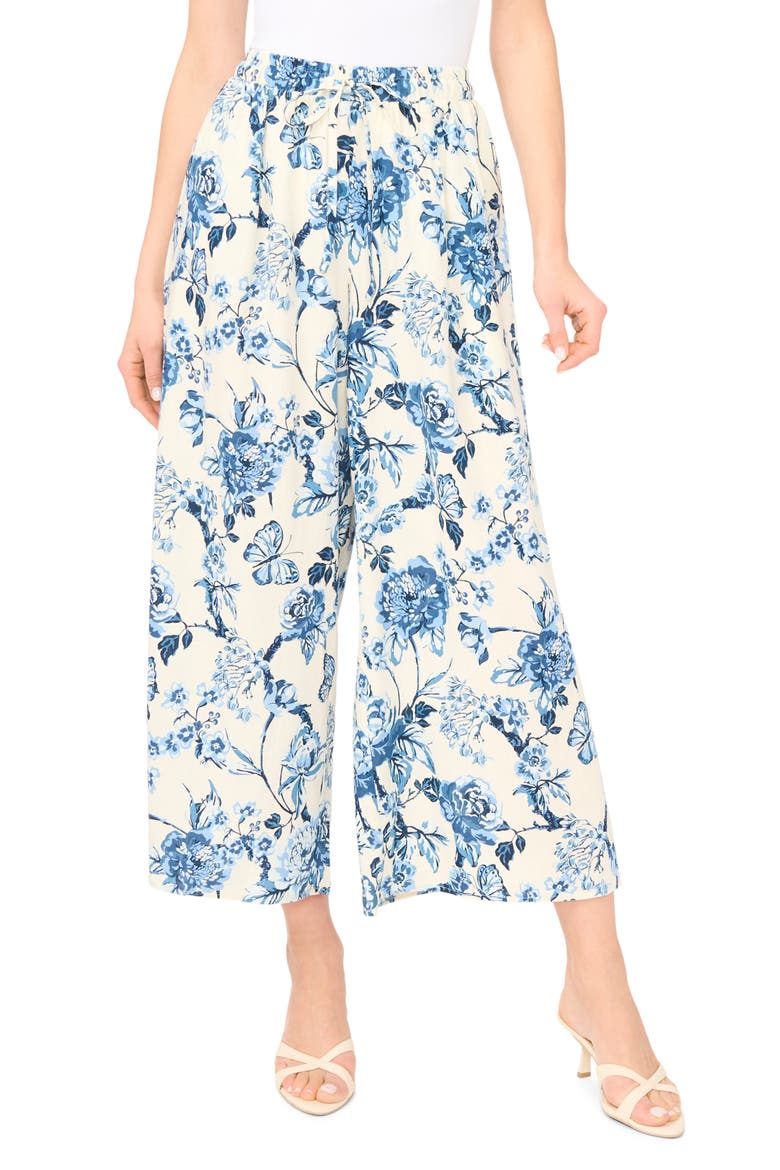 Drawstring Crop Wide Leg Pants, Main, color, VANILLA ICE
