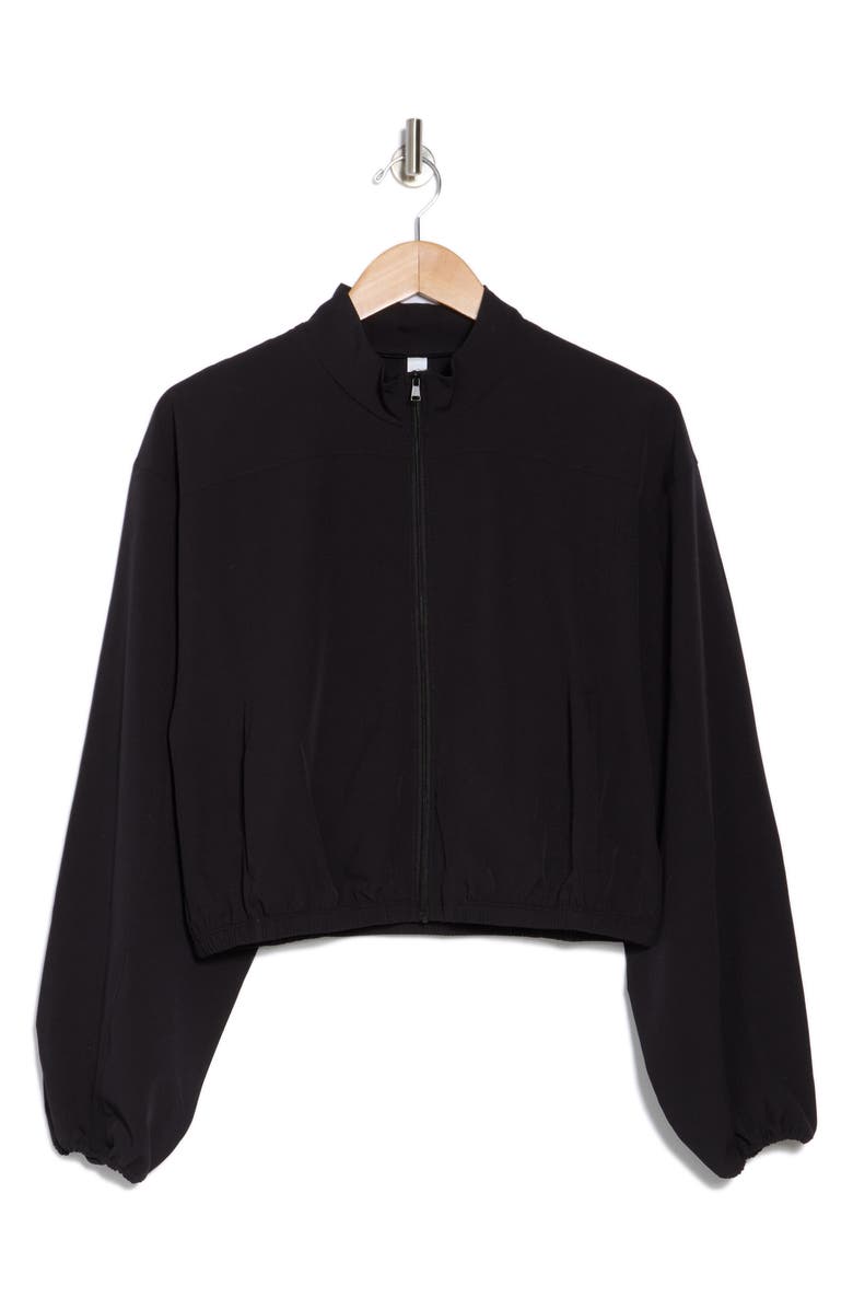 X by Gottex Full Zip Woven Jacket, Alternate, color, Black