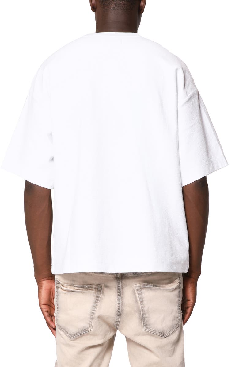 PURPLE BRAND Textured Cotton Jersey Graphic T-Shirt, Alternate, color, White