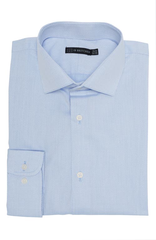 JB Britches Yarn-Dyed Solid Dress Shirt in Blue/White  product