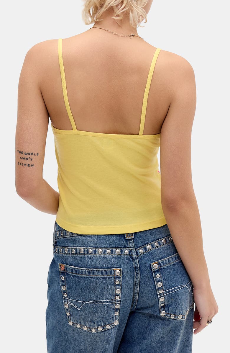 BDG Urban Outfitters Chileno Bay Graphic Floral Camisole, Alternate, color, Yellow