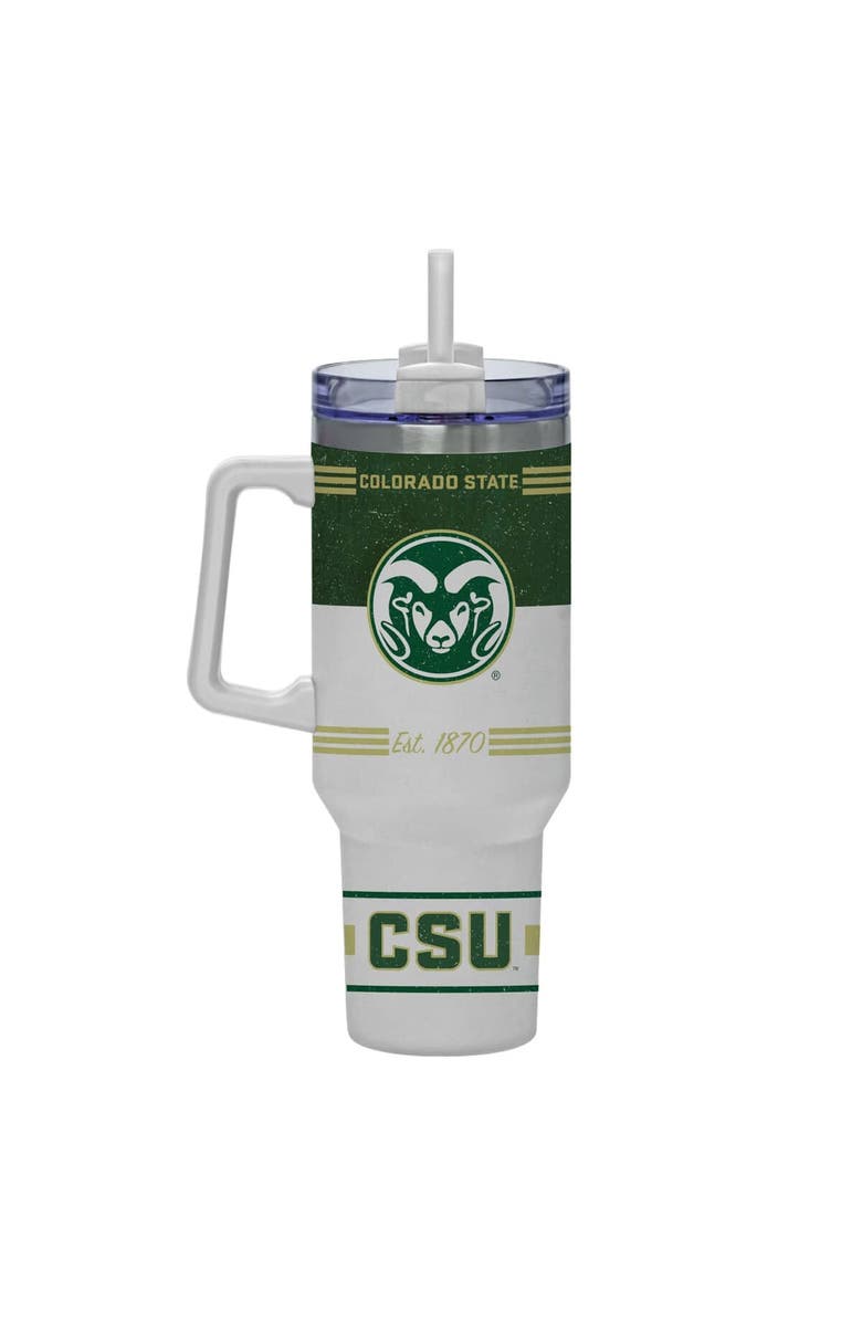 INDIGO FALLS Colorado State Rams 40oz. Rocky Vintage Tumbler, Alternate, color, White