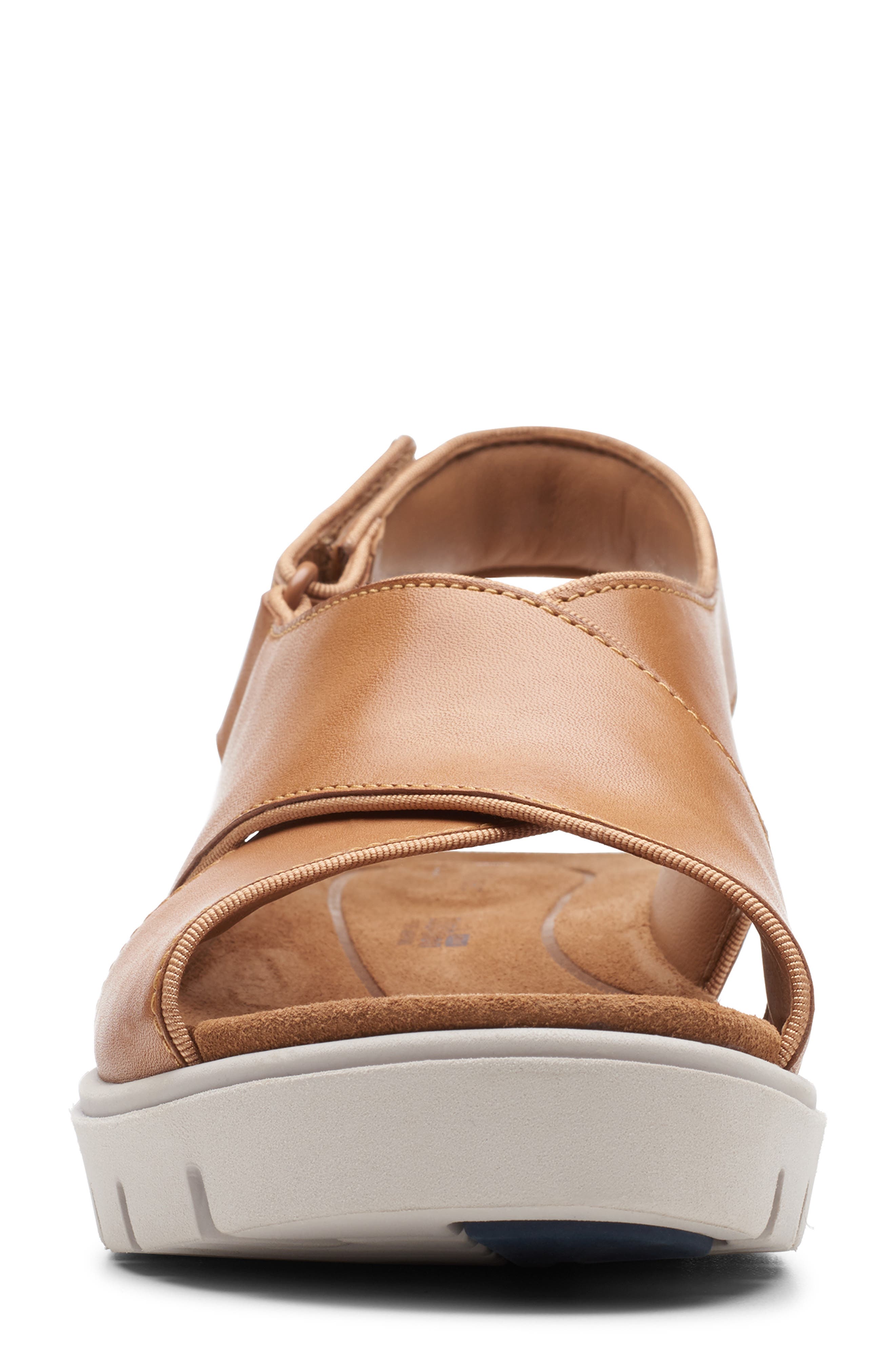 Un Karely Sun Slingback Sandal, Alternate, color, LIGHT TAN/ TAN LEATHER