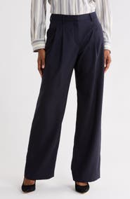 TWP Sulli High Waist Wide Leg Virgin Wool Blend Pants