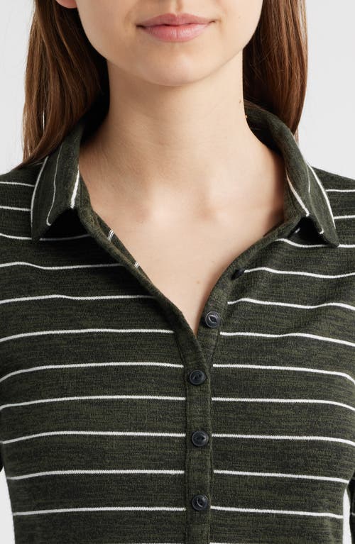 Rag & Bone The Knit Stripe Long Sleeve Polo