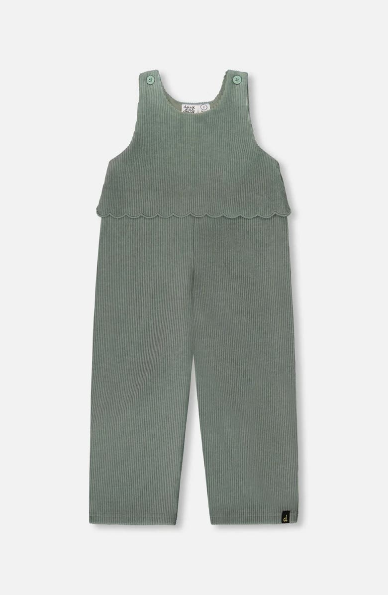 Deux par Deux Stretch Velour Faux-Layered Overalls, Main, color, 