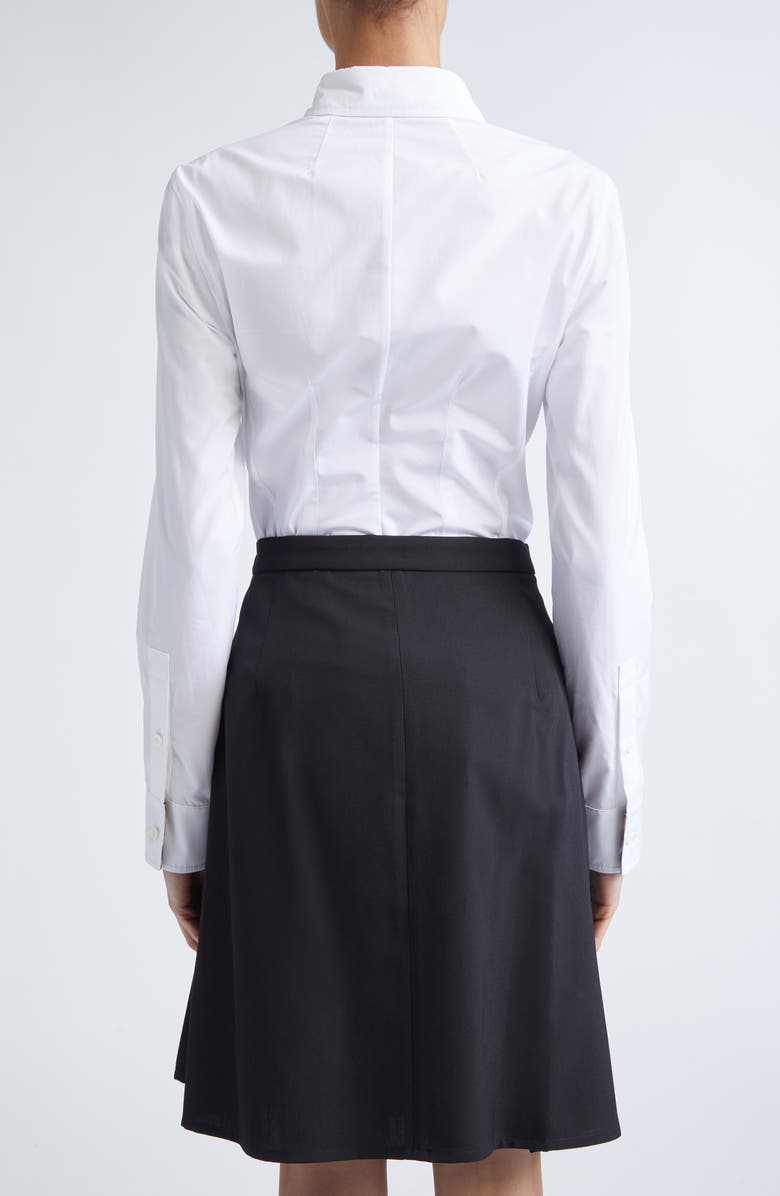 Burberry Eliza Fitted Button-Up Shirt, Alternate, color, Optic White