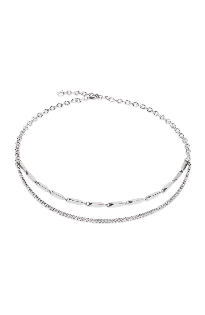 COEUR DE LION Twisted Layers Necklace, Main, color, Silver