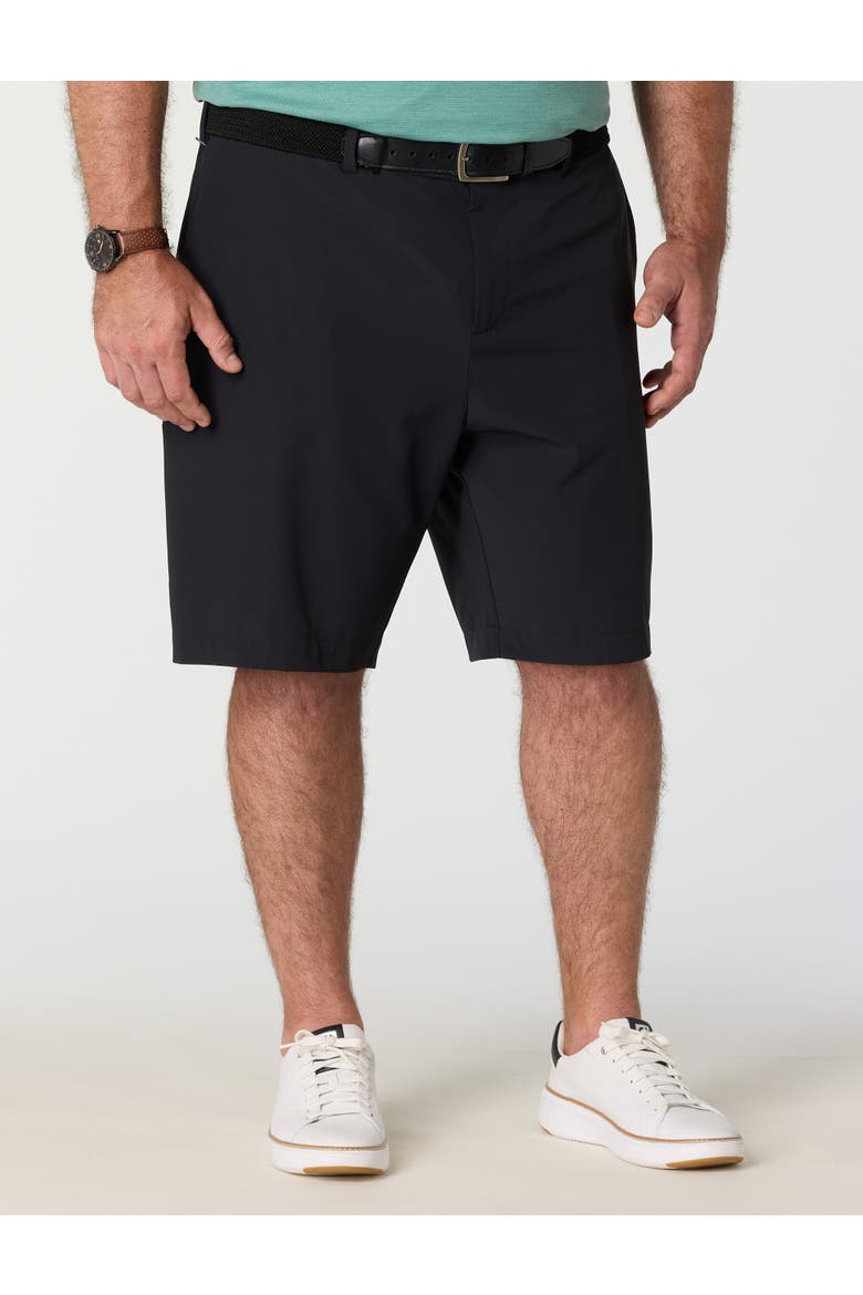 Big & Tall Premium Flat-Front Golf Shorts, Main, color, CAVIAR