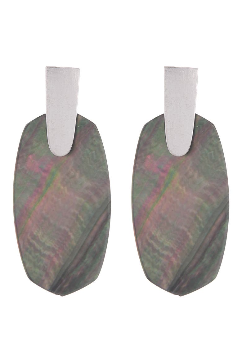 Aragon Drop Earrings, Main, color, RHOD BLACK MOP