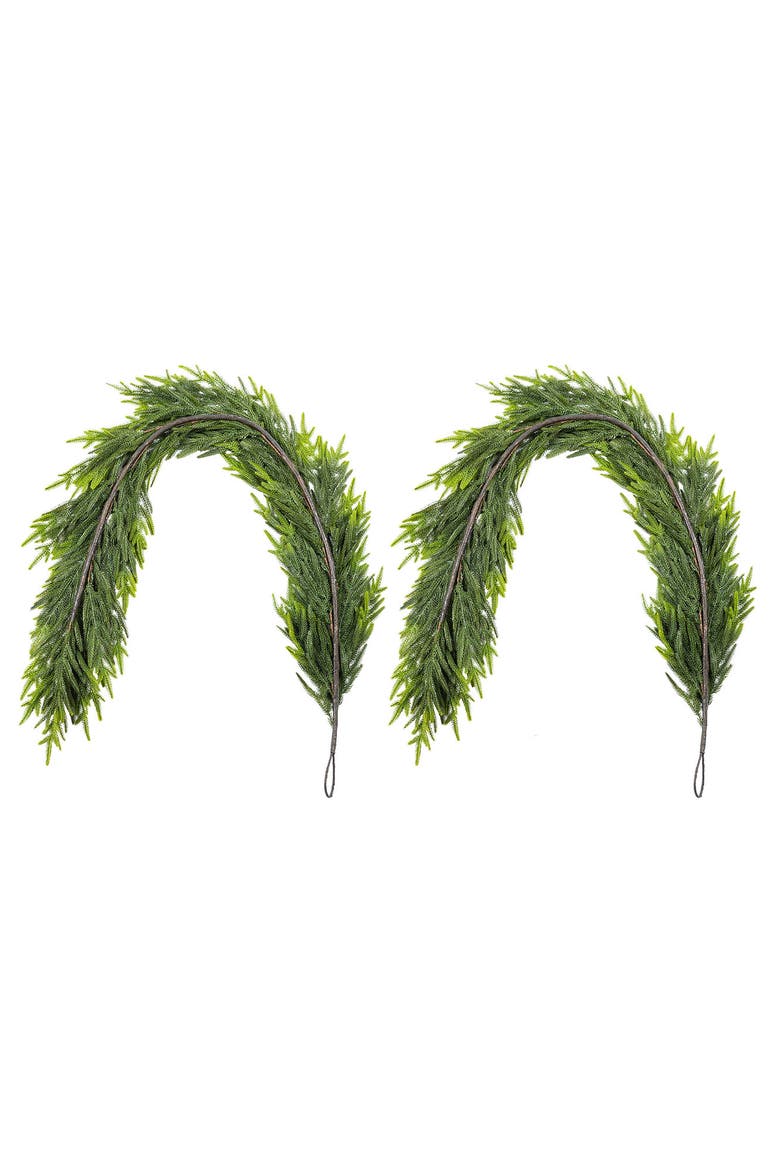 Set of 2 Artificial Christmas PE Dripping Garland, Alternate, color, Green