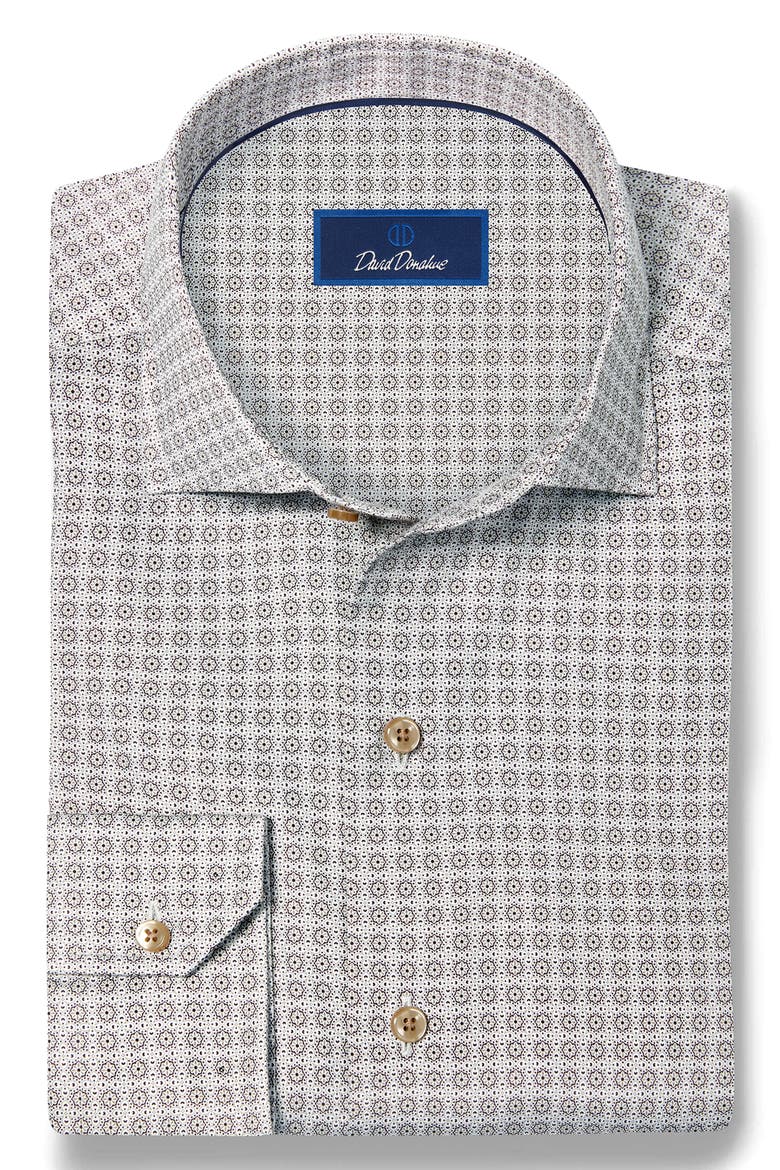 Geometric Sport Shirt, Alternate, color, OLIVE/ MULTI