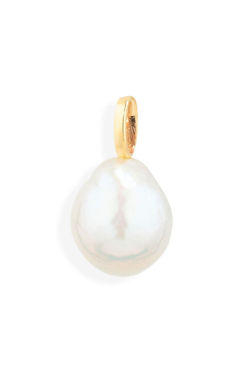 Adina Reyter Genuine Baroque Pearl Pendant Charm, Main, color, 10K Yellow Gold