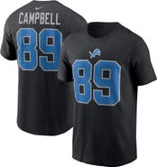 Nike Men's Nike Dan Campbell Black Detroit Lions Retired Player Name & Number T-Shirt