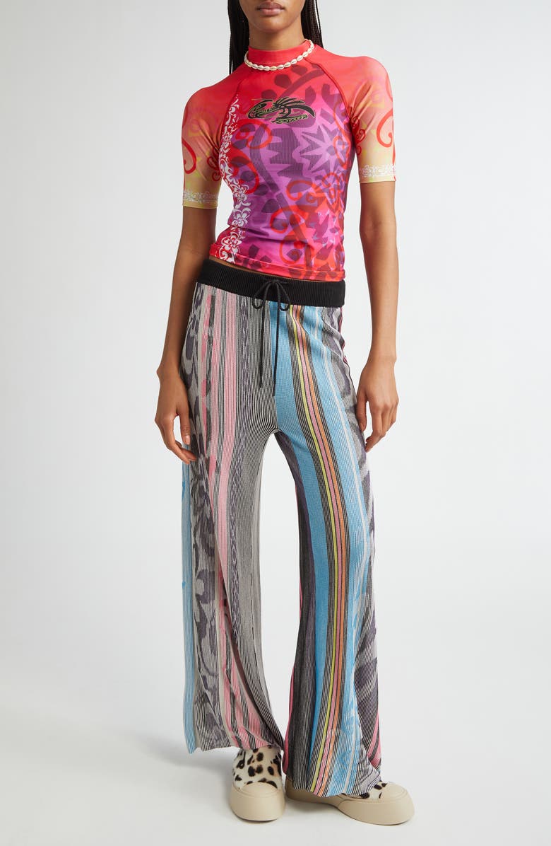 Paolina Russo Short Sleeve Mesh Rashguard, Alternate, color,