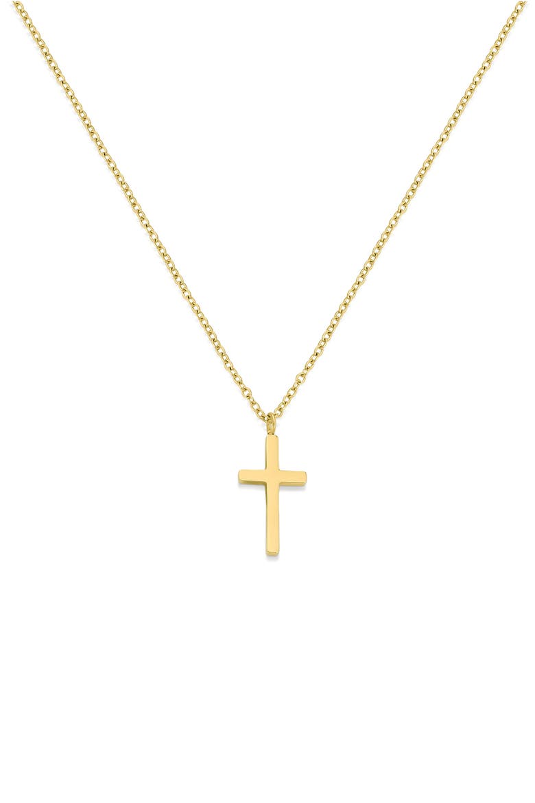 Cross Pendant Necklace, Main, color, GOLD