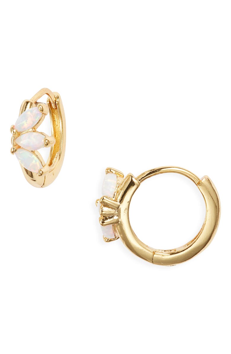 Child of Wild Opal Arc Huggie Hoop Earrings, Main, color, 