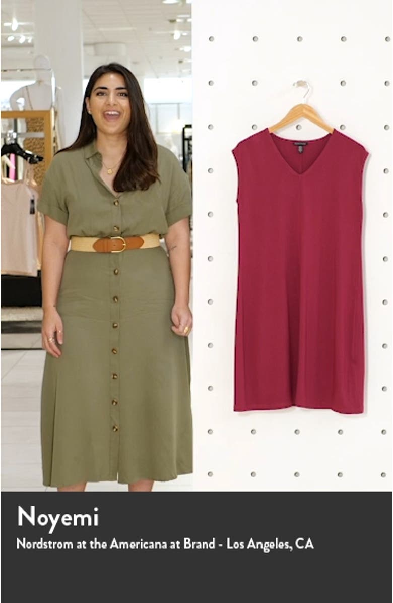 V-Neck Sleeveless Knit Dress, sales video thumbnail