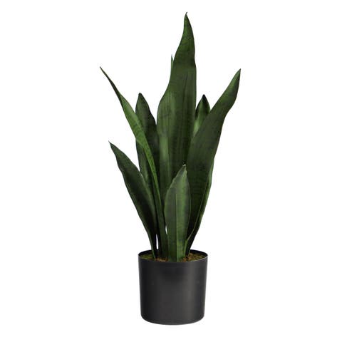 22-in Artificial Sansevieria Snake Plant