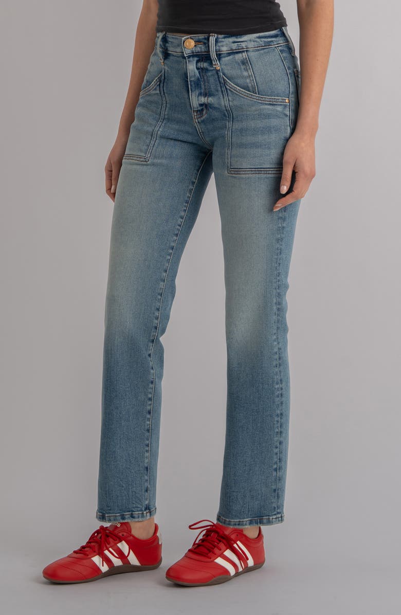 KUT from the Kloth Avery High Waist Ankle Straight Leg Jeans, Alternate, color, 