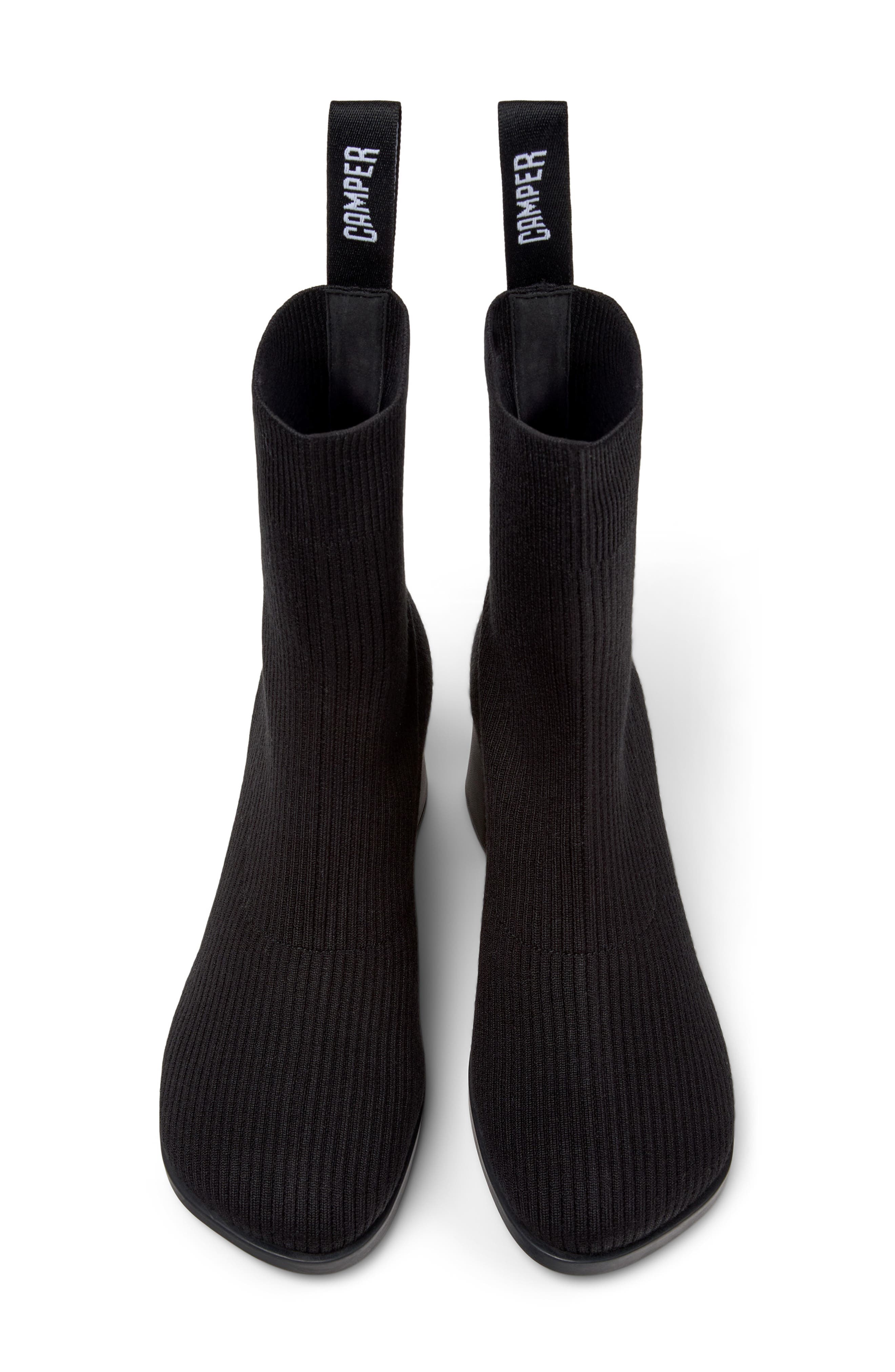 Camper Kora Square Toe Boot, Alternate, color, Black