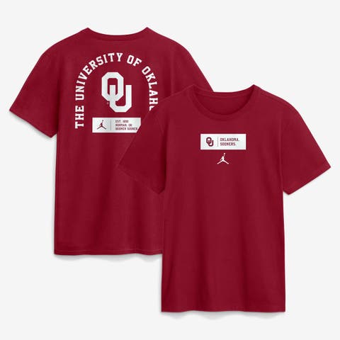 Men's Jordan Brand Crimson Oklahoma Sooners Primetime Crew T-Shirt
