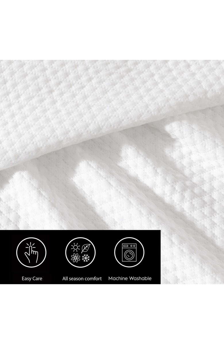Vera Wang Matelassé Cotton Jacquard Blanket, Alternate, color, White