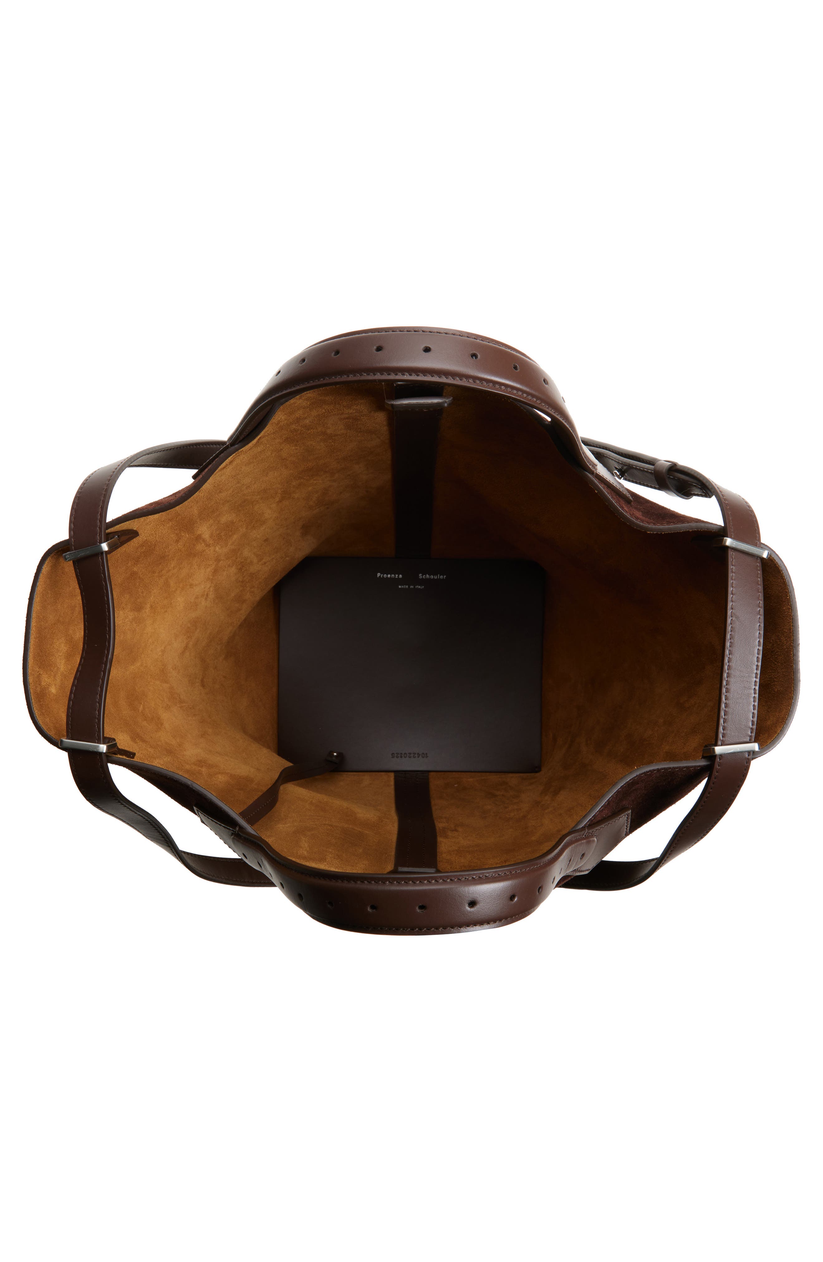 Proenza Schouler Large Chelsea Suede Tote, Alternate, color, Chocolate