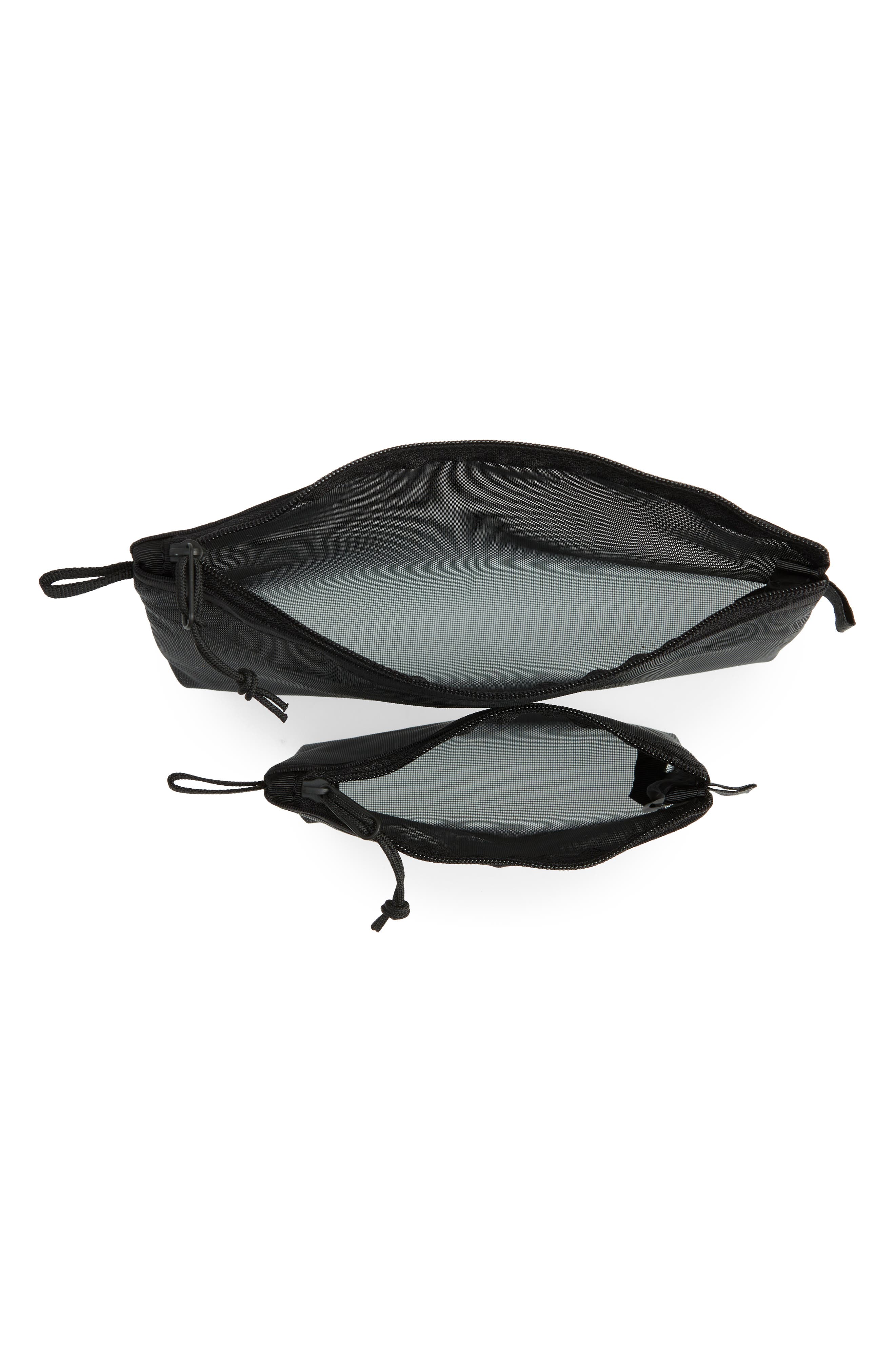 Baboon to the Moon Set of 2 Monomesh Pouches, Alternate, color, Black