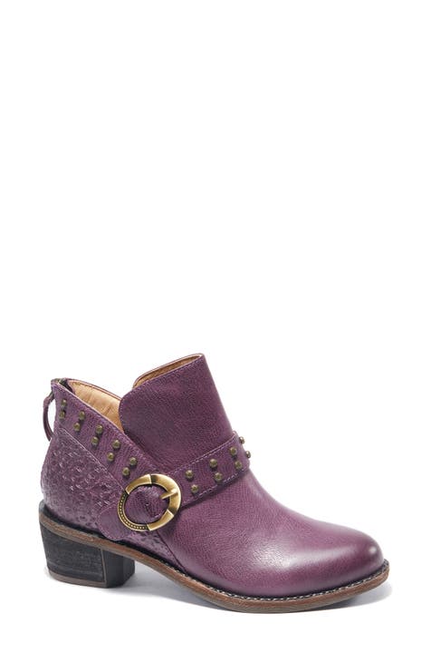 Purple shops ankle boots womens