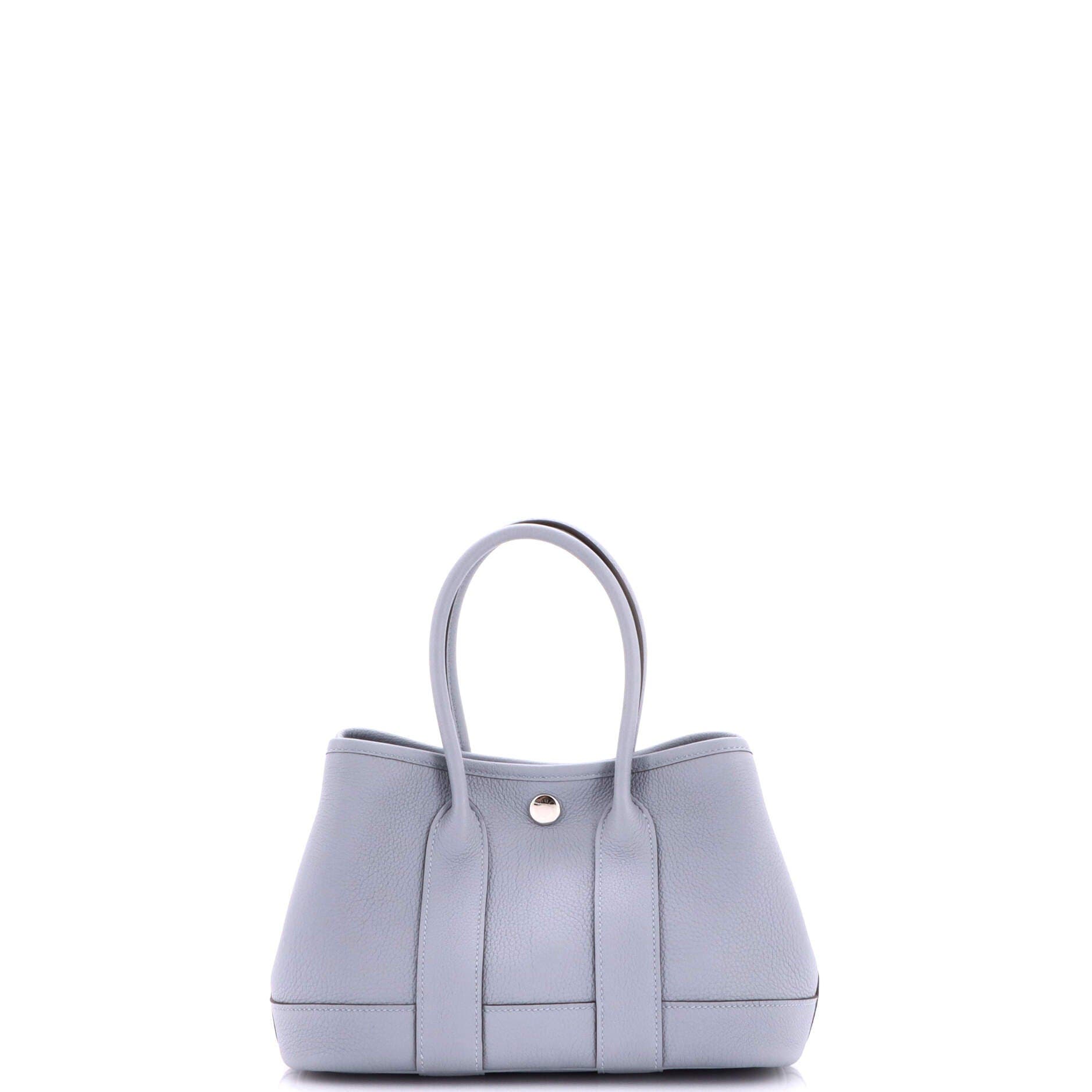 Pre-Owned Hermes Neo Garden Party Tote Leather 23, Alternate, color, Gris Pantin