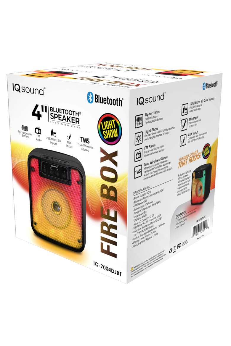 4 Inch Portable Bluetooth Speaker with TWS, Alternate, color, Black