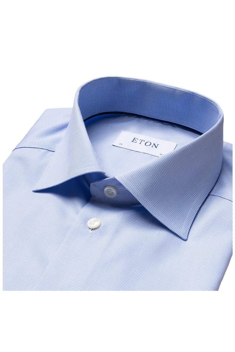 Slim Fit Houndstooth Dress Shirt, Alternate, color, BLUE