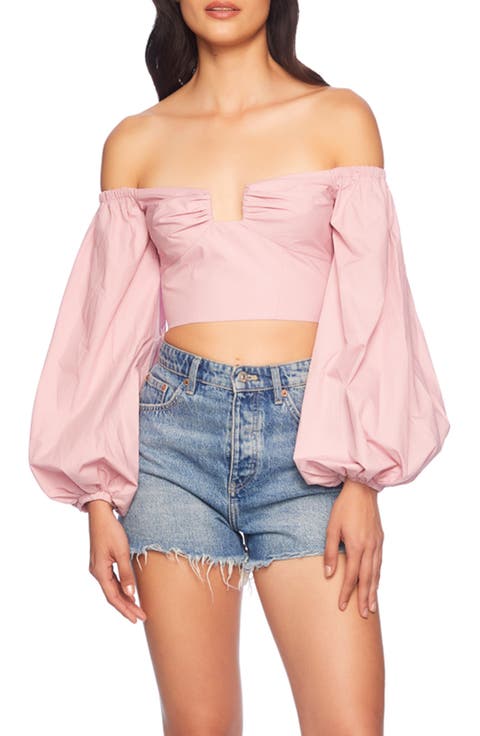 Off-the-Shoulder Poplin Top