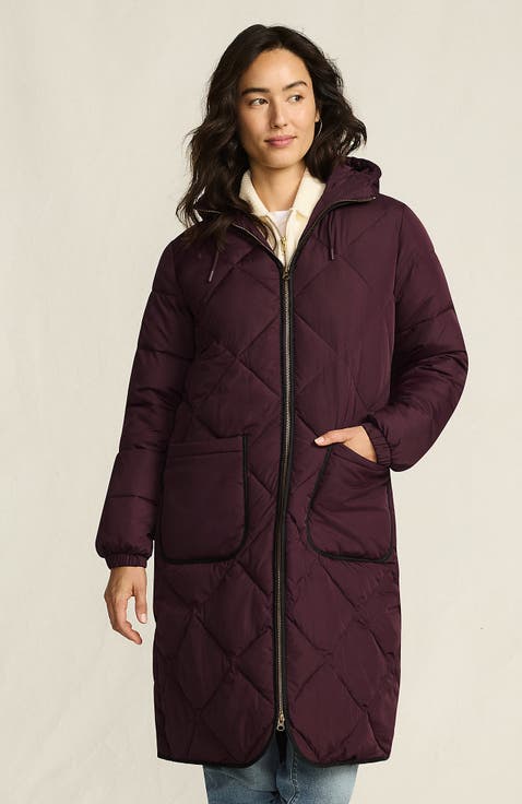 FeatherFree Insulated Diamond Quilted Maxi Coat