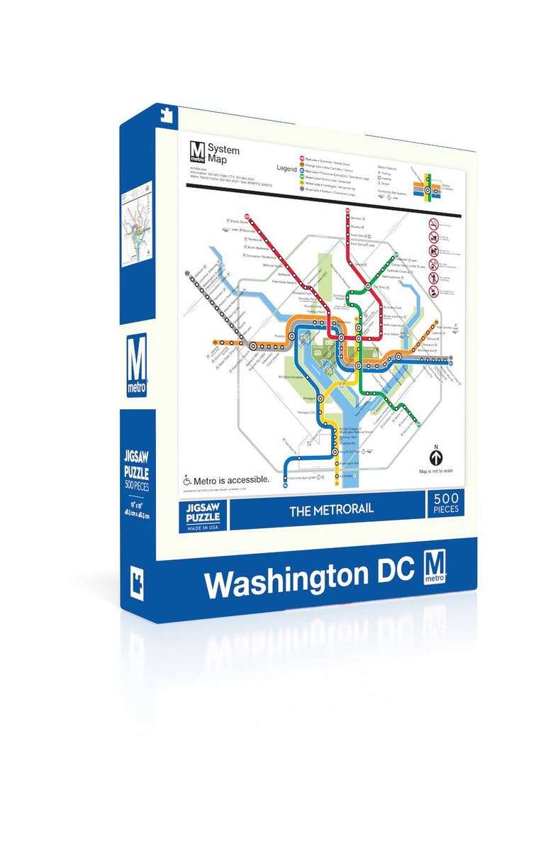NEW YORK PUZZLE COMPANY DC Metro Map 500 Piece Puzzle, Alternate, color, NO COLOR