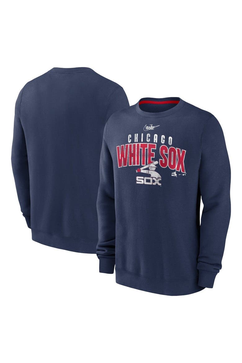 Men's Nike  Navy Chicago White Sox Cooperstown Collection Team Shout Out Pullover Sweatshirt, Main, color, Navy