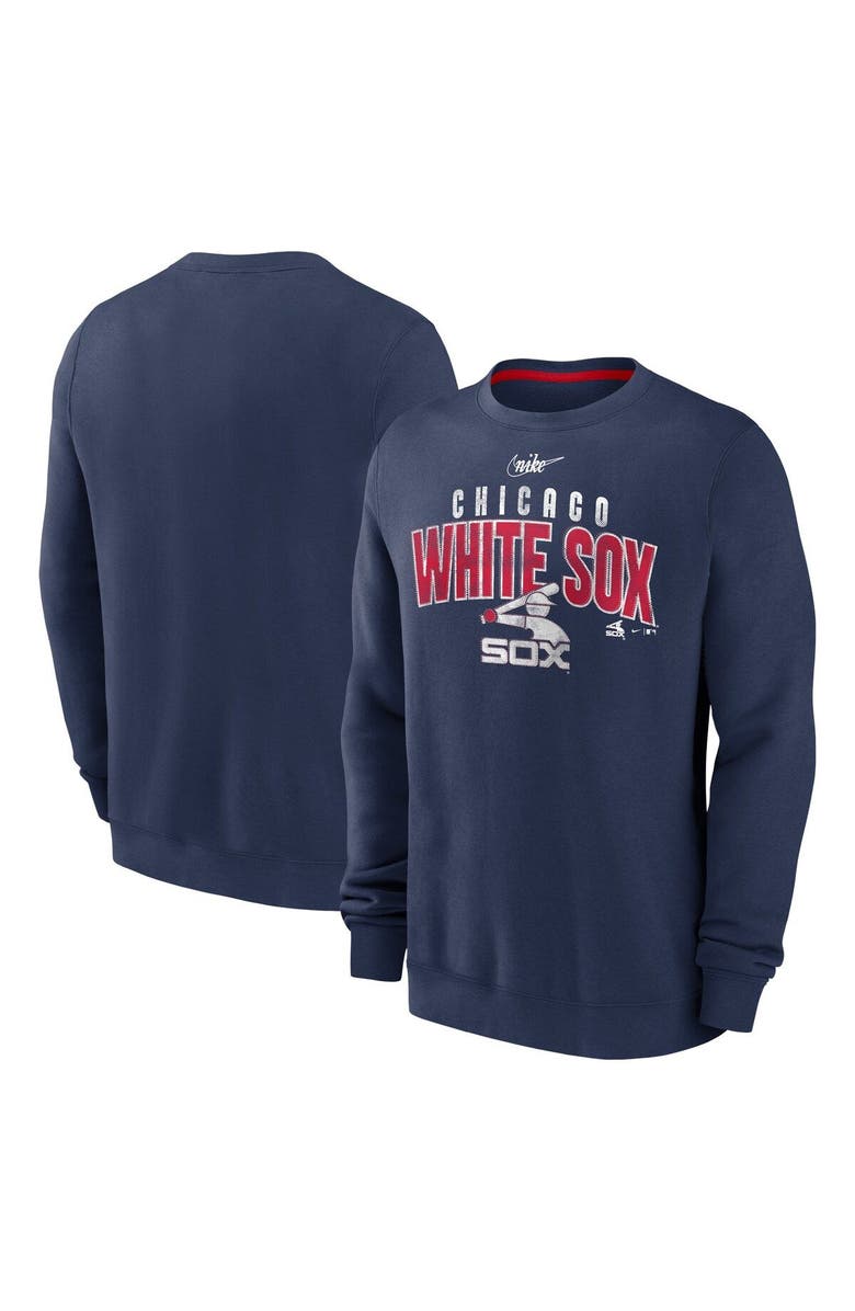Nike Men's Nike  Navy Chicago White Sox Cooperstown Collection Team Shout Out Pullover Sweatshirt, Main, color, Navy