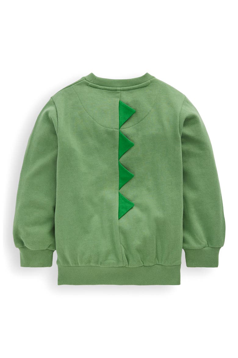 Kids' 3D Dino Cotton Sweatshirt, Alternate, color, COMFREY DINO