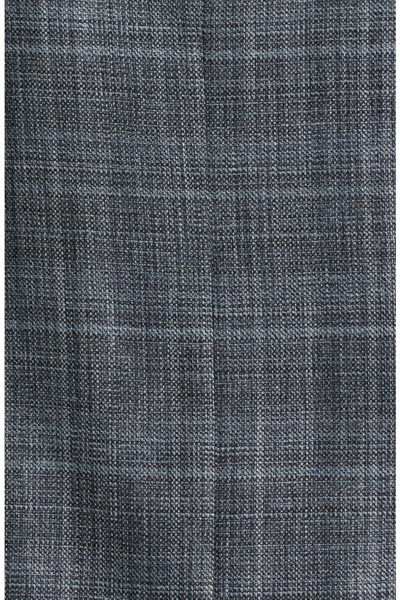 Kei Trim Fit Plaid Sport Coat, Alternate, color, GREY
