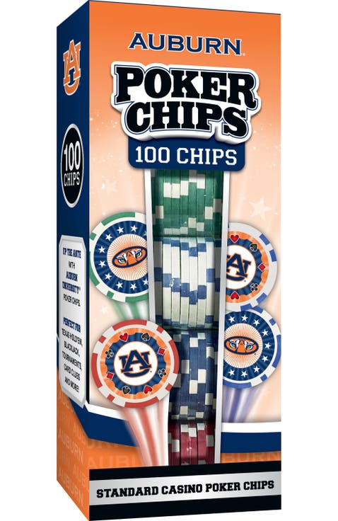 Auburn Tigers 100 Piece Poker Chips
