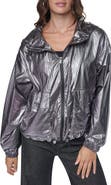 DKNY Metallic Nylon Hooded Jacket